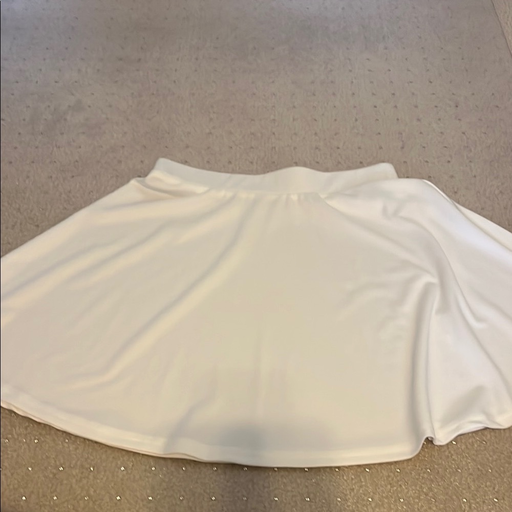 Elegant White Women's Skater Skirt